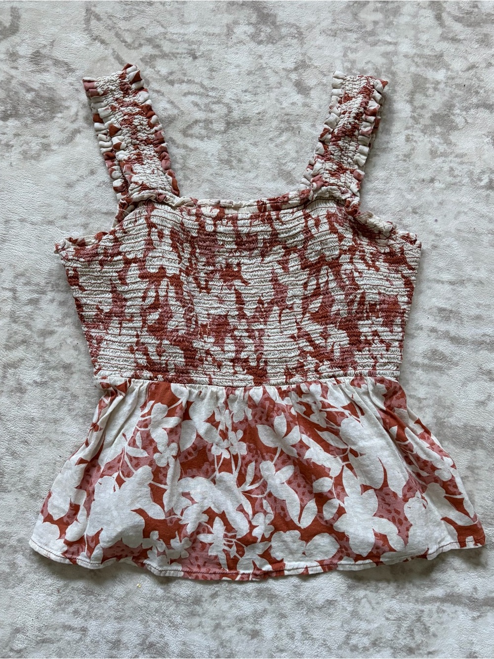 Old Navy Floral Cropped Flowy Tank Shirt Size Small